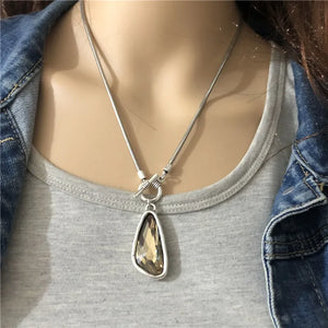 Anslow Snake Chain Short Choker Necklace for Women Sweater Accessory