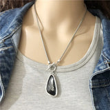 Anslow Snake Chain Short Choker Necklace for Women Sweater Accessory