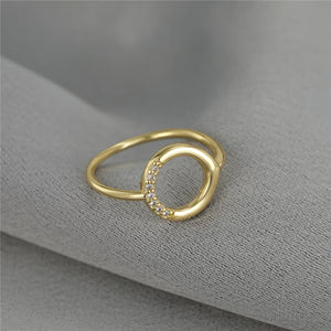 Anslow Sense Zircon Round Copper Sweet Women Teenag...