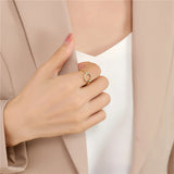 Anslow Sense Zircon Round Copper Sweet Women Teenag...