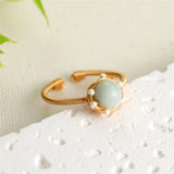 Anslow Pearl Stone Wire Ring Lady Wedding Gift