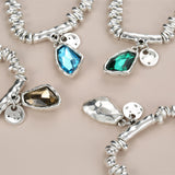 Anslow Jewelry Ancient Silver Plated Crystal Adjustable Size Women Bracelet