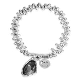 Anslow Jewelry Ancient Silver Plated Crystal Adjustable Size Women Bracelet