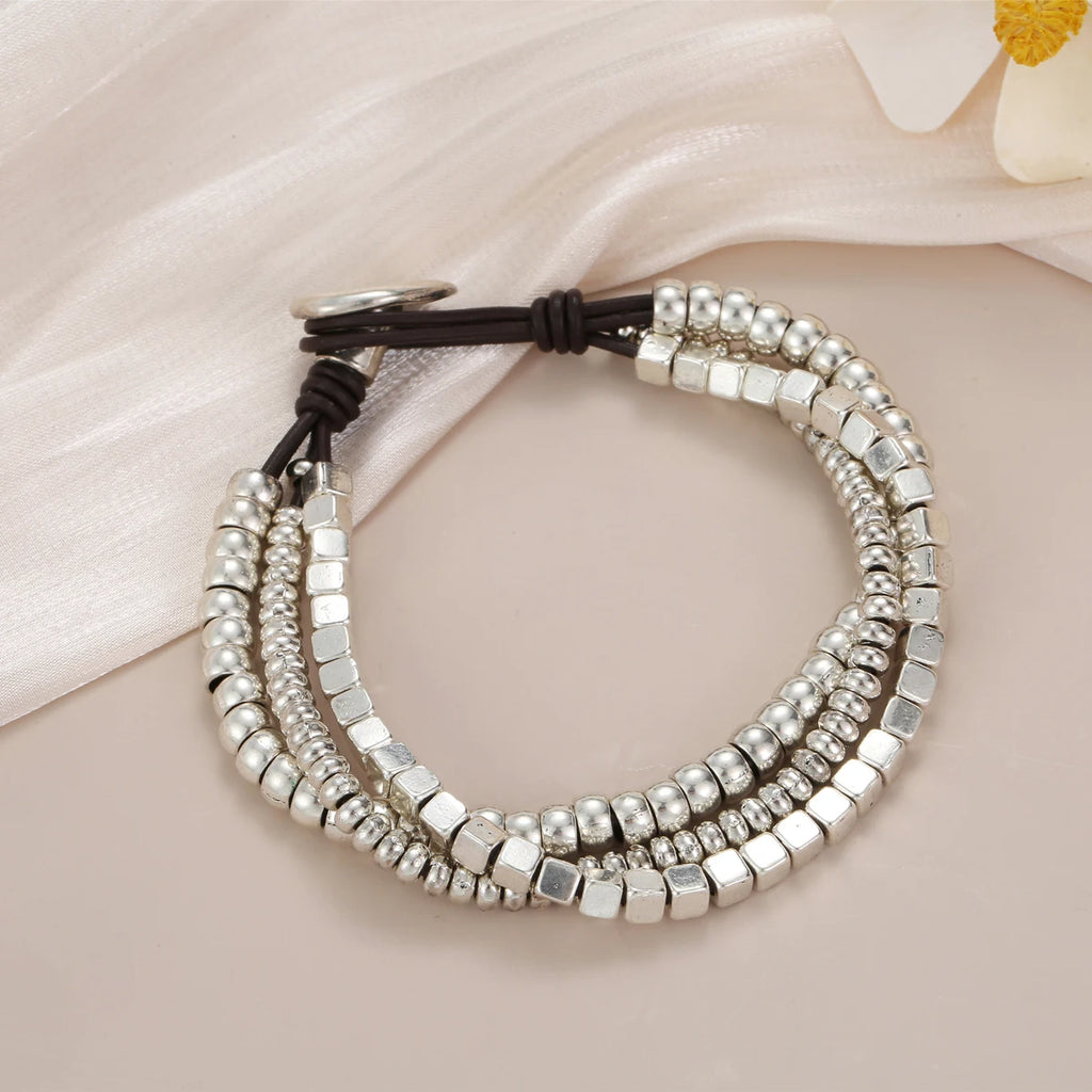 Anslow Retro Leather Bracelet for Christmas Gift