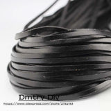 Anslow 3M Flat Leather Cord DIY Bracelet Necklace Jewelry Rope LT0008