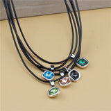 Anslow 5pcs/Set Crystal Choker Necklace Pendant Kids Gift