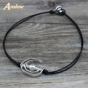 Punk Rock Style Leather Choker Necklace