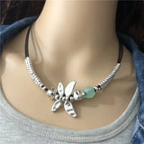Dragonfly Charm Choker Necklace for Women, Mothers' Gift
