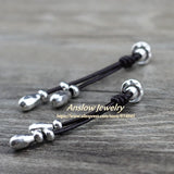 Anslow Water Drop Vintage Style Leather Earrings
