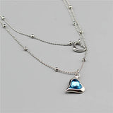 Anslow Heart Beads Chain Choker Necklace for Women