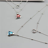 Anslow Heart Beads Chain Choker Necklace for Women