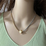 Anslow Vintage Silver Plated Choker Necklace Cube Charms