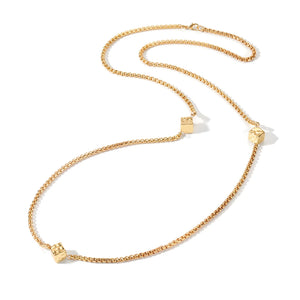 Anslow Cube Charms Silver Plated Necklace