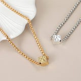 Anslow Cube Charms Silver Plated Necklace