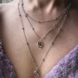 Anslow Bride Wedding Jewelry Set Multilayer Choker Chain Necklace
