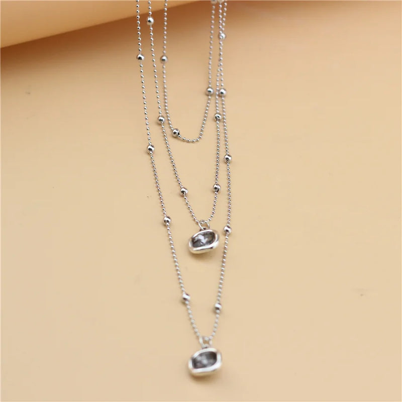 Anslow Bride Wedding Jewelry Set Multilayer Choker Chain Necklace