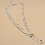 Anslow Bride Wedding Jewelry Set Multilayer Choker Chain Necklace