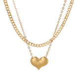 Anslow Chain Women Accessories Statement Necklace Heart Pendant Charms Collar 
