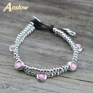 Anslow Candy Jelly DIY Beads Leather Bracelets Girl Party Christmas Gift