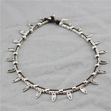 DIY Coffee Beans Crystal Rhinestones Short Leather Necklace