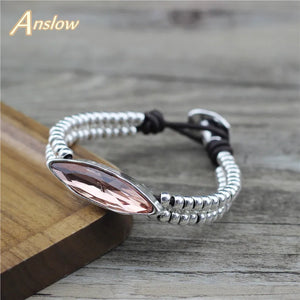 Anslow DIY Crystal Charm Bracelet Romantic Birthday Gift