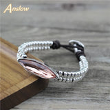 Anslow DIY Crystal Charm Bracelet Romantic Birthday Gift