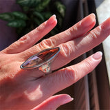 Large Horse Eye Crystal Ring for Women Wedding Engagement Gift