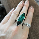 Large Horse Eye Crystal Ring for Women Wedding Engagement Gift