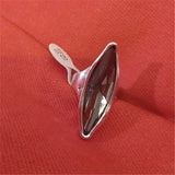 Large Horse Eye Crystal Ring for Women Wedding Engagement Gift