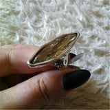 Large Horse Eye Crystal Ring for Women Wedding Engagement Gift