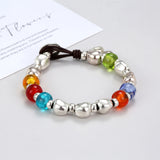 Anslow Jewelry Leather Rope Hand Charms Bracelet For Women