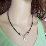 Anslow Cube Pendant Choker Necklace