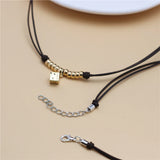Anslow Cube Pendant Choker Necklace