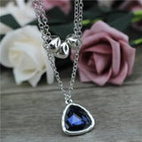 Anslow Jewelry Love Heart Choker Necklace Collar Statement Chain