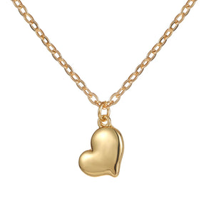 Anslow Tiny Love Heart Choker Necklace Pendant For Teen Girl 45cm Short Chain