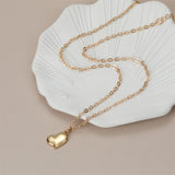 Anslow Tiny Love Heart Choker Necklace Pendant For Teen Girl 45cm Short Chain