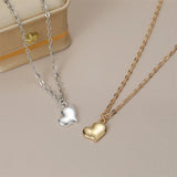 Anslow Tiny Love Heart Choker Necklace Pendant For Teen Girl 45cm Short Chain