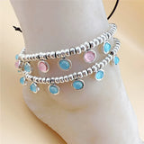 Anslow Jewelry Summer Ankle Bracelet Foot Leg Beach Retro Vintage Beads