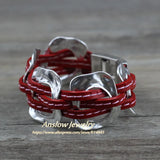 Anslow Exaggerated Punk Rock Leather Bracelet Gift