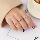 Anslow Hot Crystal Zircon Heart Shape Women Charm Finger Ring