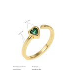 Anslow Hot Crystal Zircon Heart Shape Women Charm Finger Ring