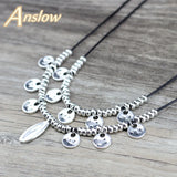 Anslow Jewelry Round Charms Accessory Collar Necklace For Lady Female Chokers