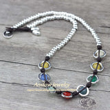 Anslow Rainbow Beads Choker Necklace Women Girl Gift