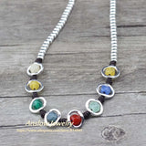Anslow Rainbow Beads Choker Necklace Women Girl Gift