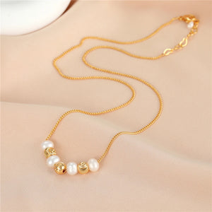 Anslow Pearl Beads Chokers Necklace For Women Heart Gift
