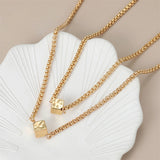 Anslow Creative Cube Two Layer Women Collar Short Necklace