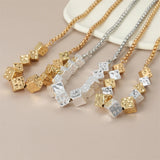 Anslow Jewelry Women Statement Necklace Cube Charms Girls Gift