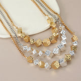 Anslow Jewelry Women Statement Necklace Cube Charms Girls Gift