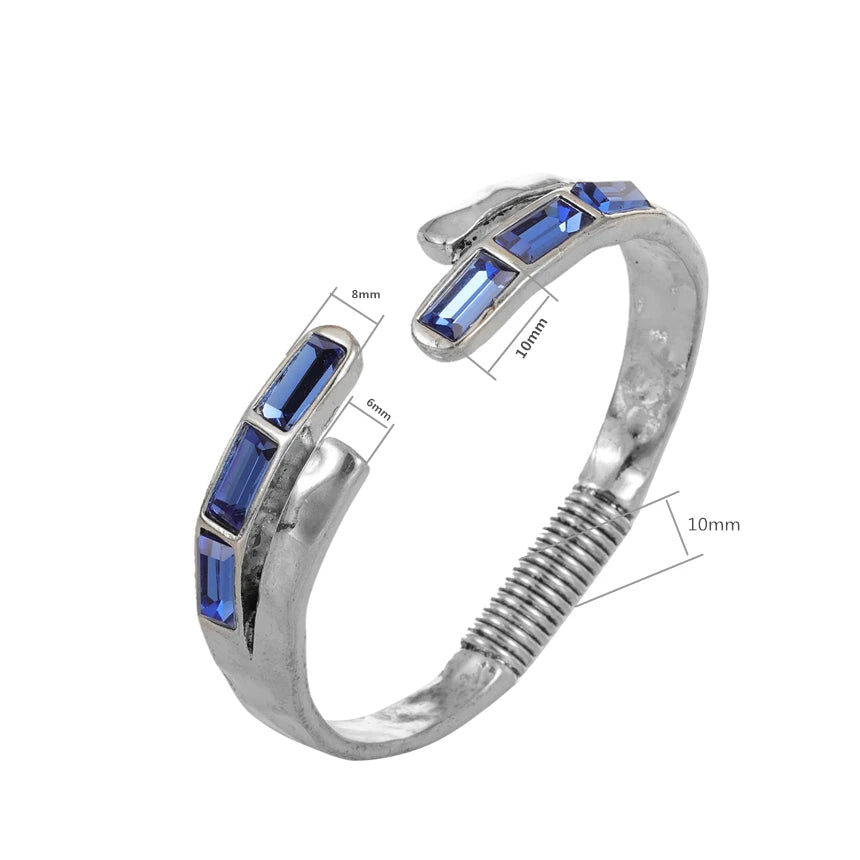 Anslow Retro Vintage Crystal Bangles For Women Accessory