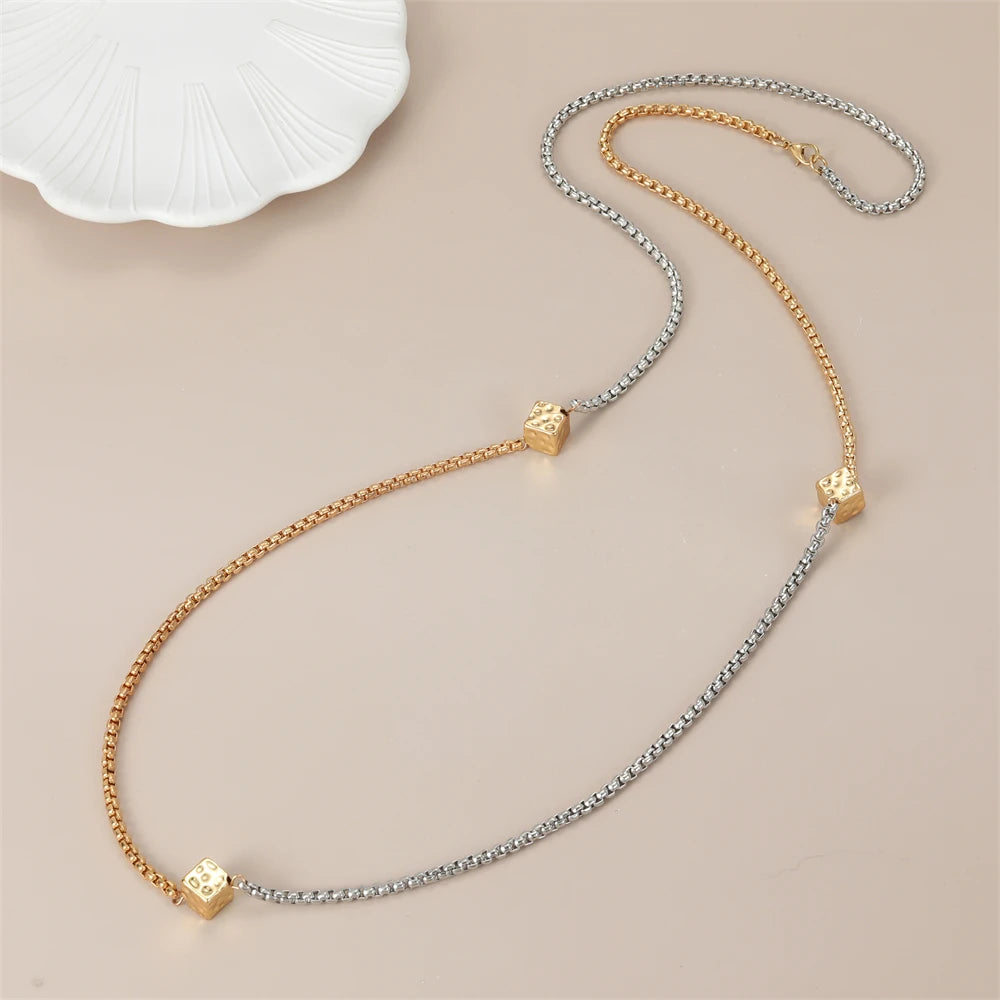 Vintage Plated Ring Choker Chain Necklace - Women's Gift